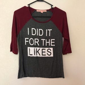 Rebellious One Size Small Maroon & Gray Graphic